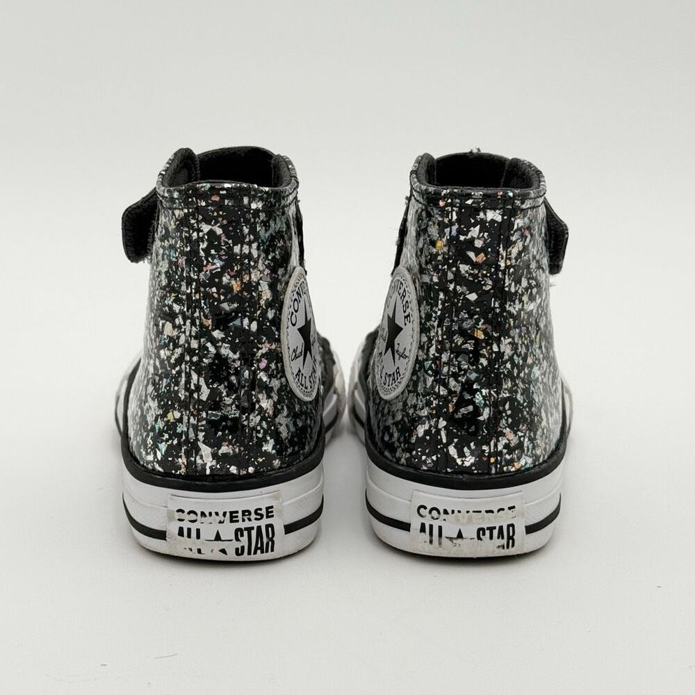Converse All Star Chuck Taylor Glitter Hook and Loop Slip On Sneakers - US Grade - Picture 6 of 13